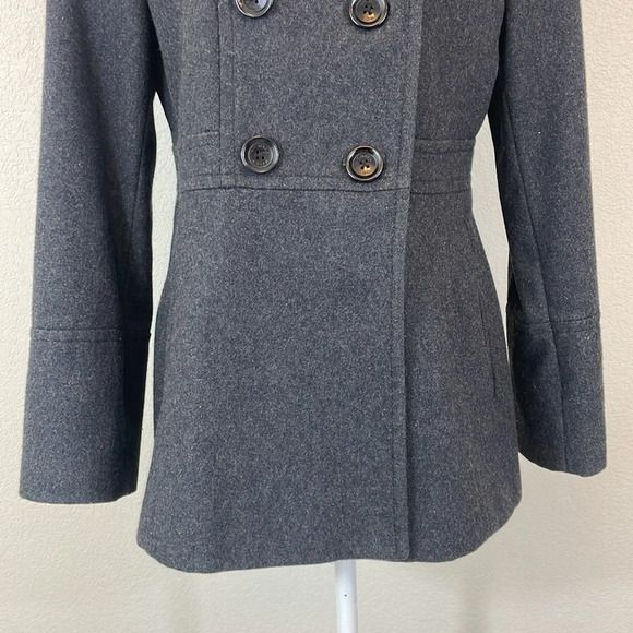 Michael Kors dark gray wool pea coat size small - Picture 3 of 8